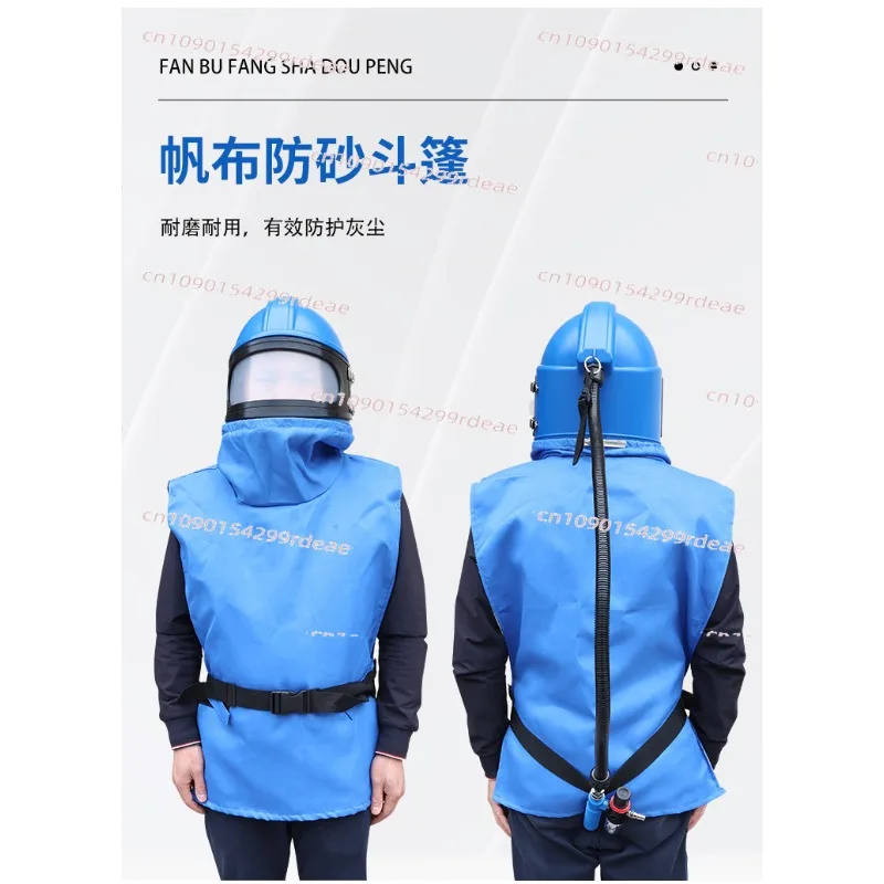 Blue air conditioner oxygen supply special sandblasting helmet sandblasting cap integrated sandblasting suit
Blue air conditioner oxygen supply special sandblasting helmet sandblasting cap integrated sandblasting suit