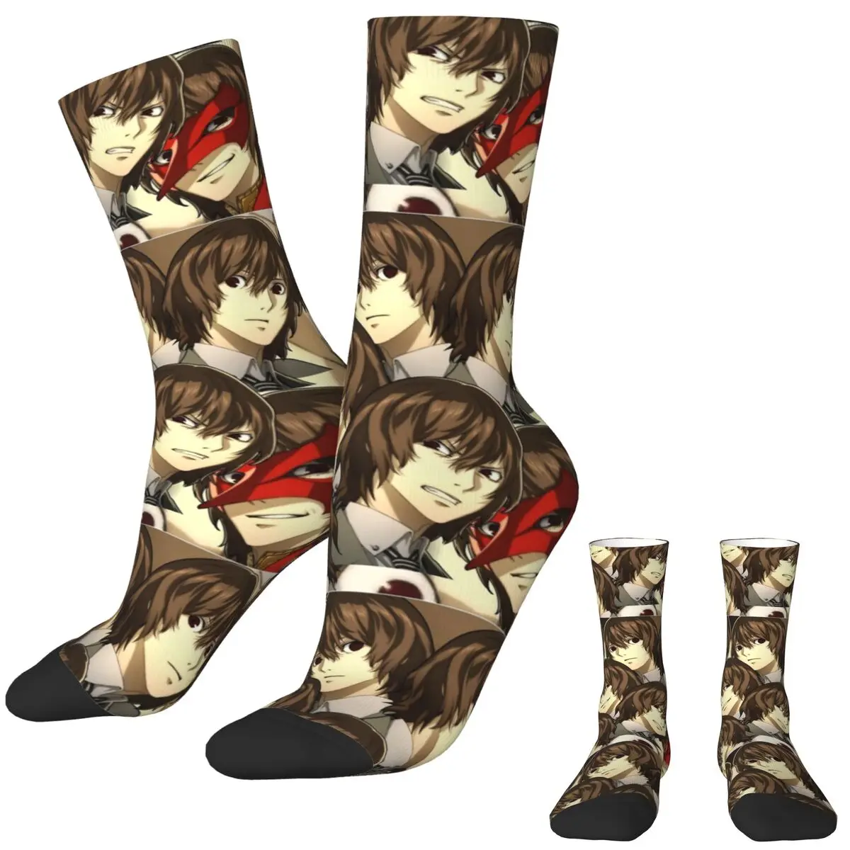 Носки с нескользящим рисунком лица Goro Akechi (1), Осенние чулки, модные удобные дизайнерские уличные нескользящие носки для пар
Носки с нескользящим рисунком лица Goro Akechi (1), Осенние чулки, модные удобные дизайнерские уличные нескользящие носки для пар