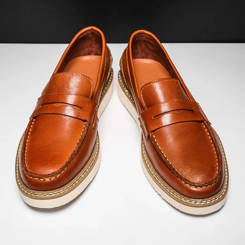 New Breathable Men Casual Shoes Handmade High Quality Cow Leather British Loafers Spring Autumn Luxury Shoes Flats Slip-On Work
New Breathable Men Casual Shoes Handmade High Quality Cow Leather British Loafers Spring Autumn Luxury Shoes Flats Slip-On Work