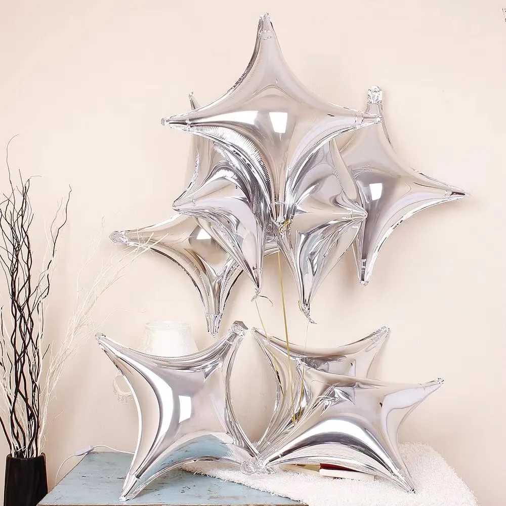 10Pcs-Silver Foil Four Pointed Star Birthday Balloons-Birthday Party Decorations, Carnival Party,Diamond Foil Balloon Decoration
10Pcs-Silver Foil Four Pointed Star Birthday Balloons-Birthday Party Decorations, Carnival Party,Diamond Foil Balloon Decoration