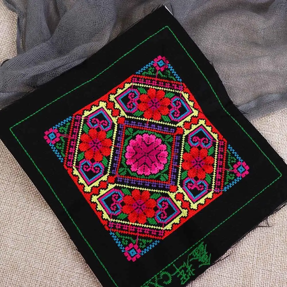 Square Ethnic Style Cloth Patch Embroidered Fabric Miao Embroidery Clothing Applique Flower Pattern Clothing Patch Sewing
Square Ethnic Style Cloth Patch Embroidered Fabric Miao Embroidery Clothing Applique Flower Pattern Clothing Patch Sewing