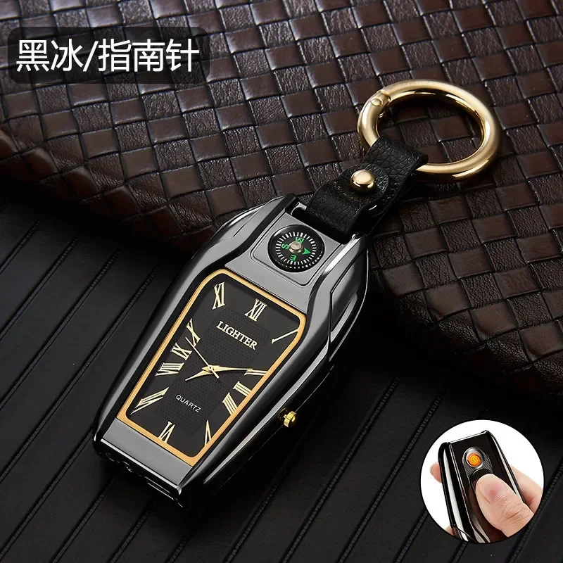 Kompas Sleutelhanger Horloge Arc Aansteker Multifunctionele Gepersonaliseerde Usb Opladen Aansteker Mannen Verjaardagscadeau
Kompas Sleutelhanger Horloge Arc Aansteker Multifunctionele Gepersonaliseerde Usb Opladen Aansteker Mannen Verjaardagscadeau
