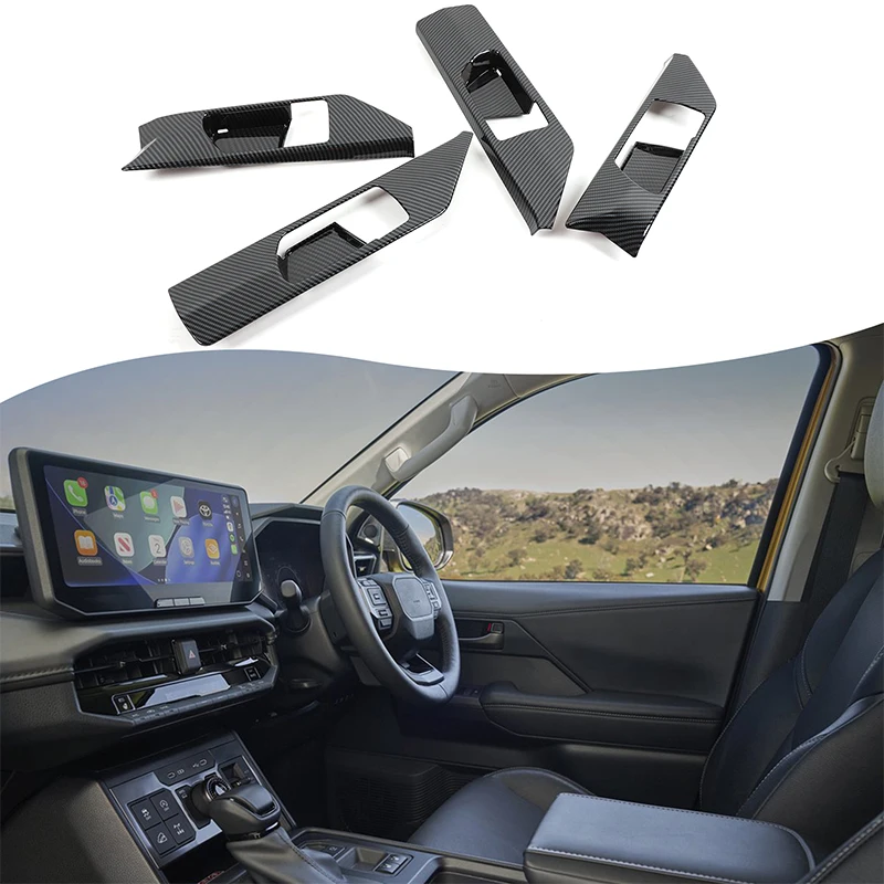 4Pcs ABS carbon fiber For Toyota Hilux 2026+ car door inner handle frame decorative sticker Car interior protection accessories
4Pcs ABS carbon fiber For Toyota Hilux 2026+ car door inner handle frame decorative sticker Car interior protection accessories