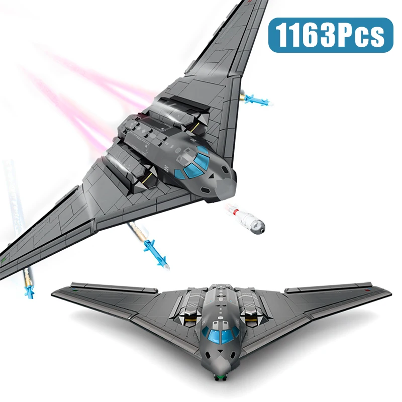 Military USA H-20 Stealth Strategic Bomber Fighter Model Building Blocks Technical Sergeant Combat Aircraft MOC Bricks Toys Gift
Military USA H-20 Stealth Strategic Bomber Fighter Model Building Blocks Technical Sergeant Combat Aircraft MOC Bricks Toys Gift
