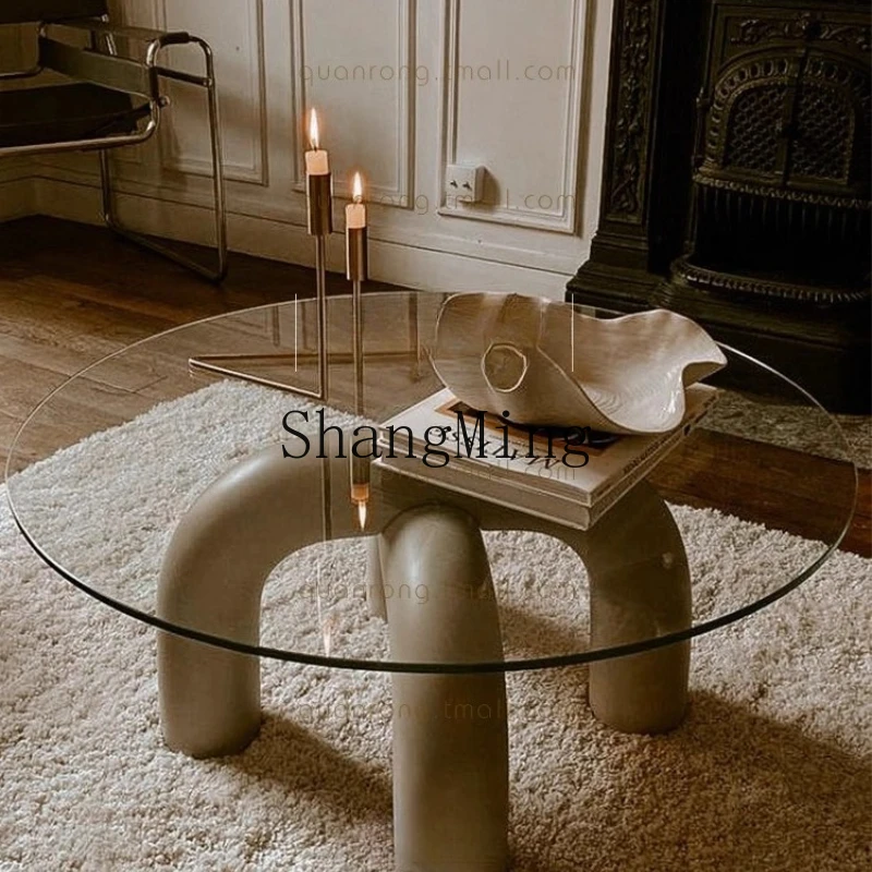 LXY light luxury cream windshield round coffee table balcony leisure round table
LXY light luxury cream windshield round coffee table balcony leisure round table
