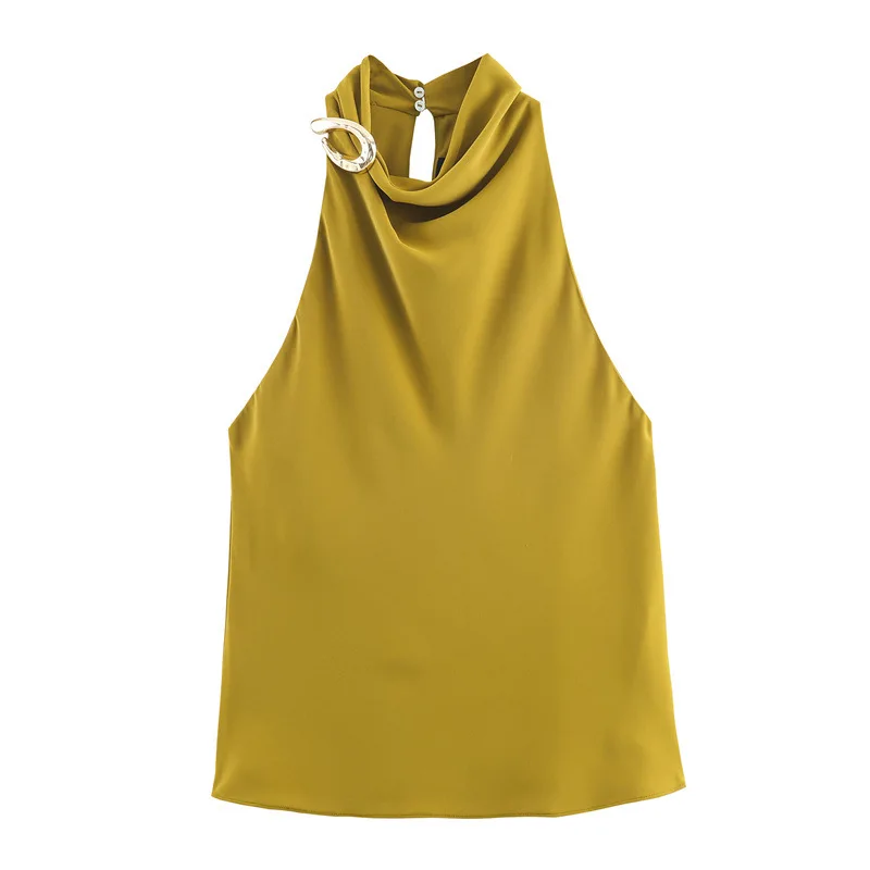 Женский модный простой элегантный универсальный топ с воротником-стойкой
Женский модный простой элегантный универсальный топ с воротником-стойкой