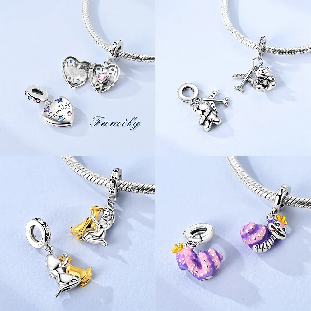 925 silver colored love wings Northern Light heart shaped bead bear snake puppy pendant Fit Original Bracelet Women Jewelry Gift
925 silver colored love wings Northern Light heart shaped bead bear snake puppy pendant Fit Original Bracelet Women Jewelry Gift