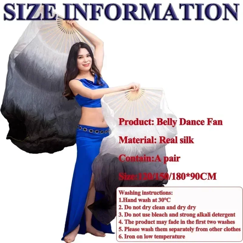 Belly Dance 100% Silk Fans Gradient Color Hand Dyed High Quality (1 Left+1 Right) Long Silk Fans Dance Performance Props Fans
Belly Dance 100% Silk Fans Gradient Color Hand Dyed High Quality (1 Left+1 Right) Long Silk Fans Dance Performance Props Fans