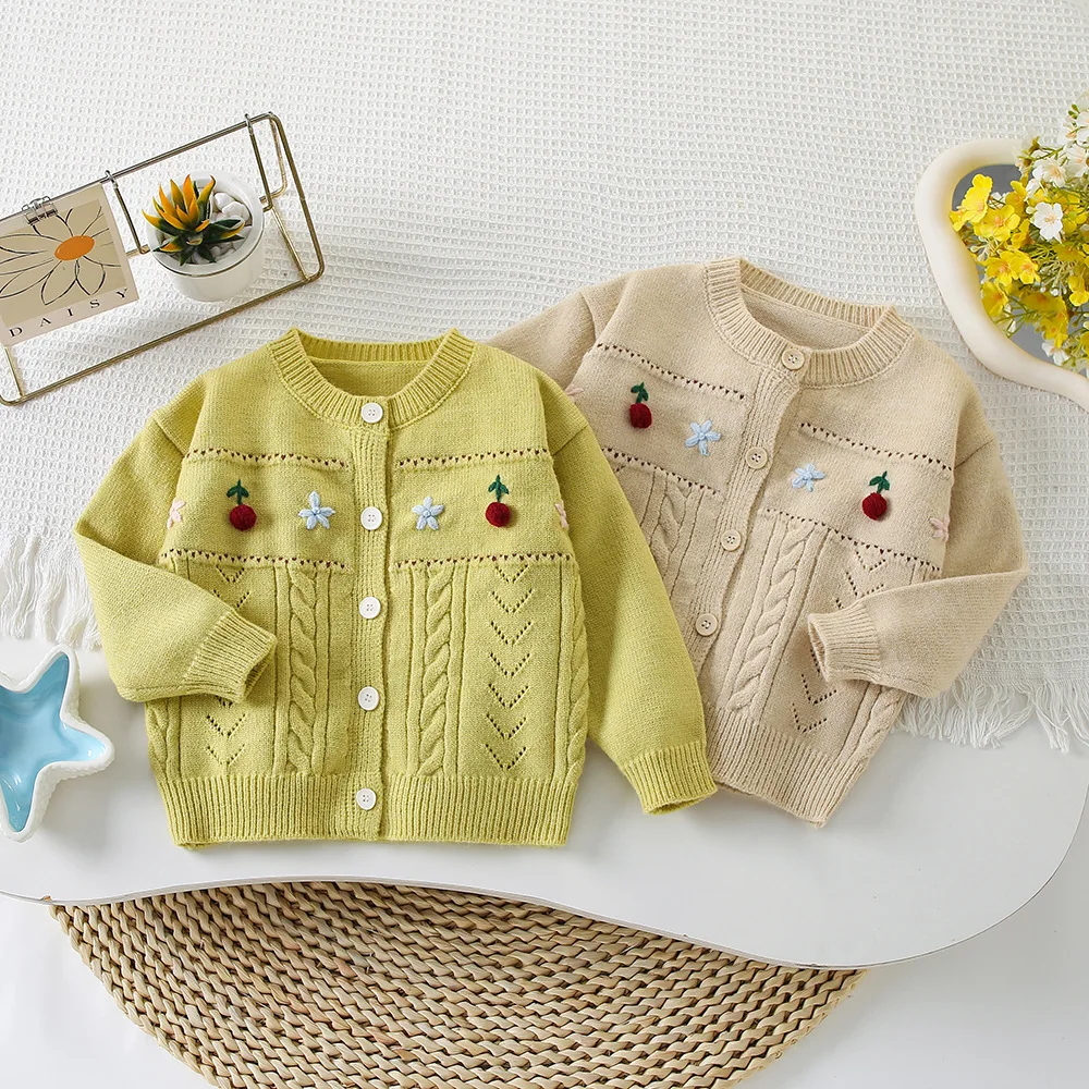 Girls Knitted Sweaters Spring Autumn Children Woolen Jersey Coats Tops For Kids Cute Outerwear Clothes Baby Jackets Outfits 5 6Y
Girls Knitted Sweaters Spring Autumn Children Woolen Jersey Coats Tops For Kids Cute Outerwear Clothes Baby Jackets Outfits 5 6Y