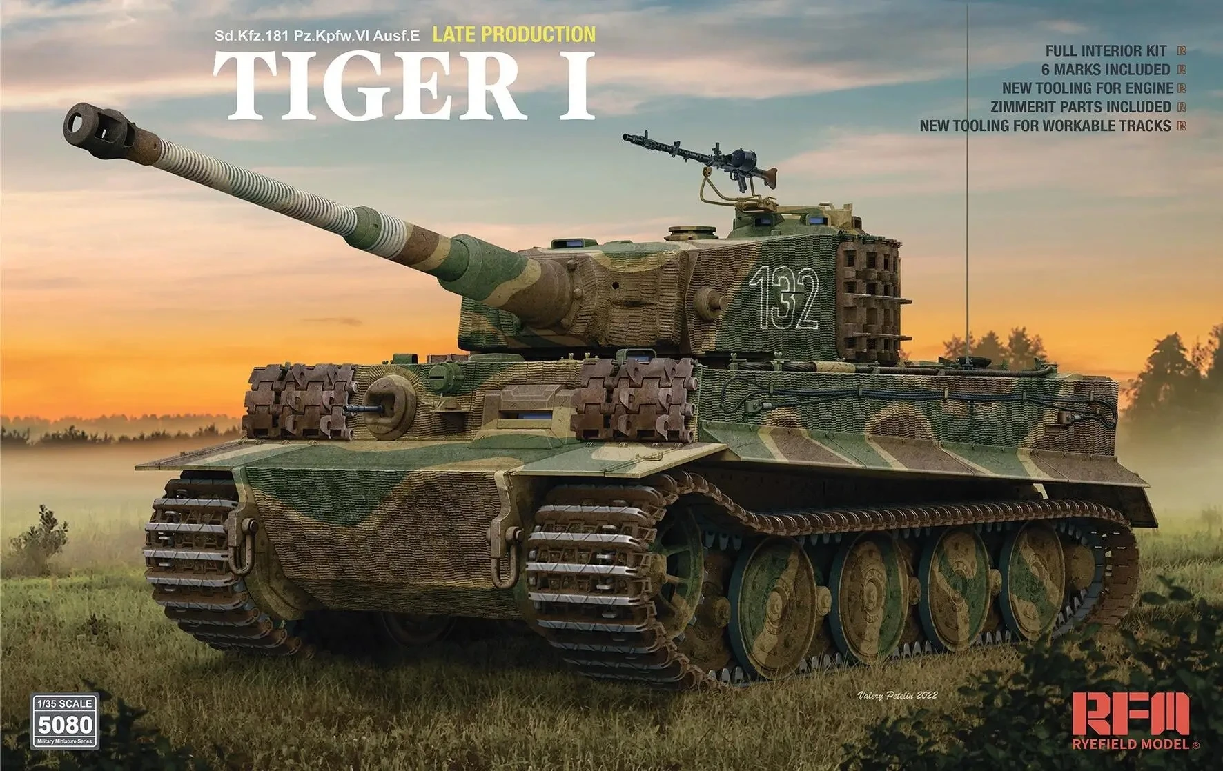 Модель Ryefield RFM 1/35, Сборная модель резервуара, модель резервуара RM-5080 Tiger, поздний антимагнитный вариант, полностью внутренняя структура
Модель Ryefield RFM 1/35, Сборная модель резервуара, модель резервуара RM-5080 Tiger, поздний антимагнитный вариант, полностью внутренняя структура