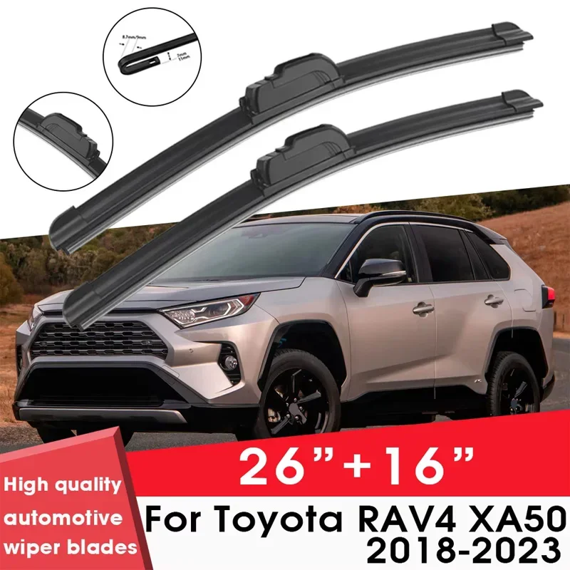 Car Wiper Blade Blades For Toyota RAV4 XA50 2018-2023 26"+16" Windshield Windscreen Clean Rubber Silicon Cars Wipers Accessories
Car Wiper Blade Blades For Toyota RAV4 XA50 2018-2023 26"+16" Windshield Windscreen Clean Rubber Silicon Cars Wipers Accessories