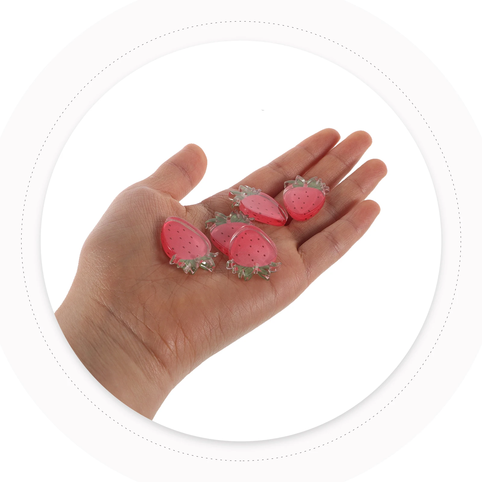 10pcs Simulation Strawberry Pendant Clear Acrylic Fake Fruit Charms Keychains Jewelry Making Accessories Women Transparent
10pcs Simulation Strawberry Pendant Clear Acrylic Fake Fruit Charms Keychains Jewelry Making Accessories Women Transparent