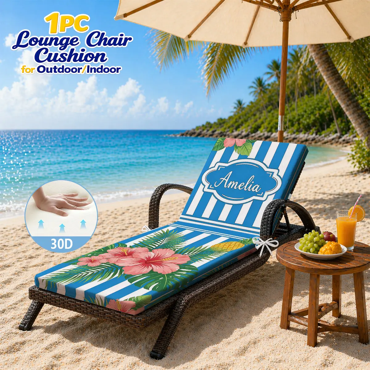 Hawaiian Beach Chair Cushion, Outdoor Lounger Cushion, Indoor Lounger Cushion, Lightweight Portable Beach Cushion & Soft Cushion
Hawaiian Beach Chair Cushion, Outdoor Lounger Cushion, Indoor Lounger Cushion, Lightweight Portable Beach Cushion & Soft Cushion