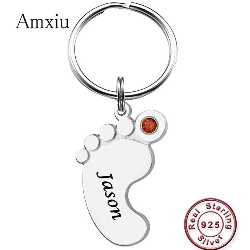 Amxiu Personalized Foot Jewelry 925 Sterling Silver Keychains Engrave Baby Name Key Chains For Mother Women Bag Keys Accessories
Amxiu Personalized Foot Jewelry 925 Sterling Silver Keychains Engrave Baby Name Key Chains For Mother Women Bag Keys Accessories