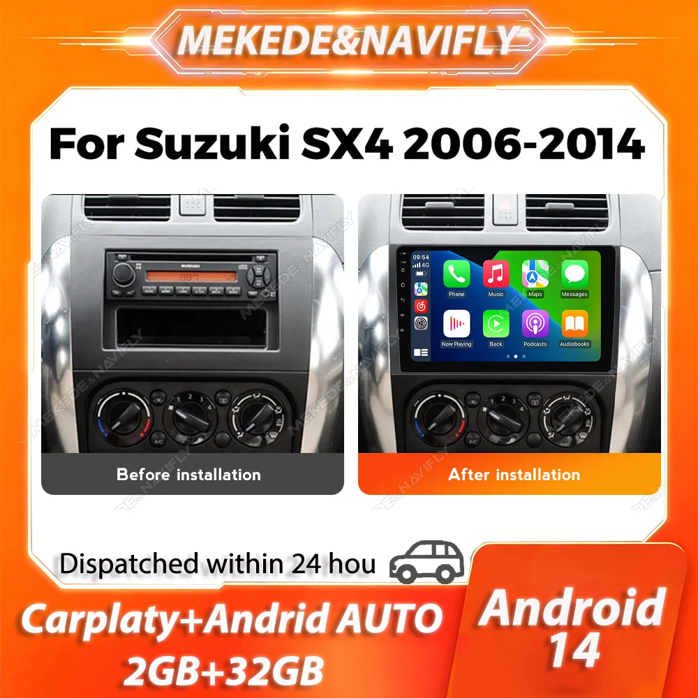 Android 14 2Din Carplay Car Radio for Suzuki SX4 2006-2013 Fiat Sedici 2005-2014 Central Multimedia Intelligent car audio system
Android 14 2Din Carplay Car Radio for Suzuki SX4 2006-2013 Fiat Sedici 2005-2014 Central Multimedia Intelligent car audio system