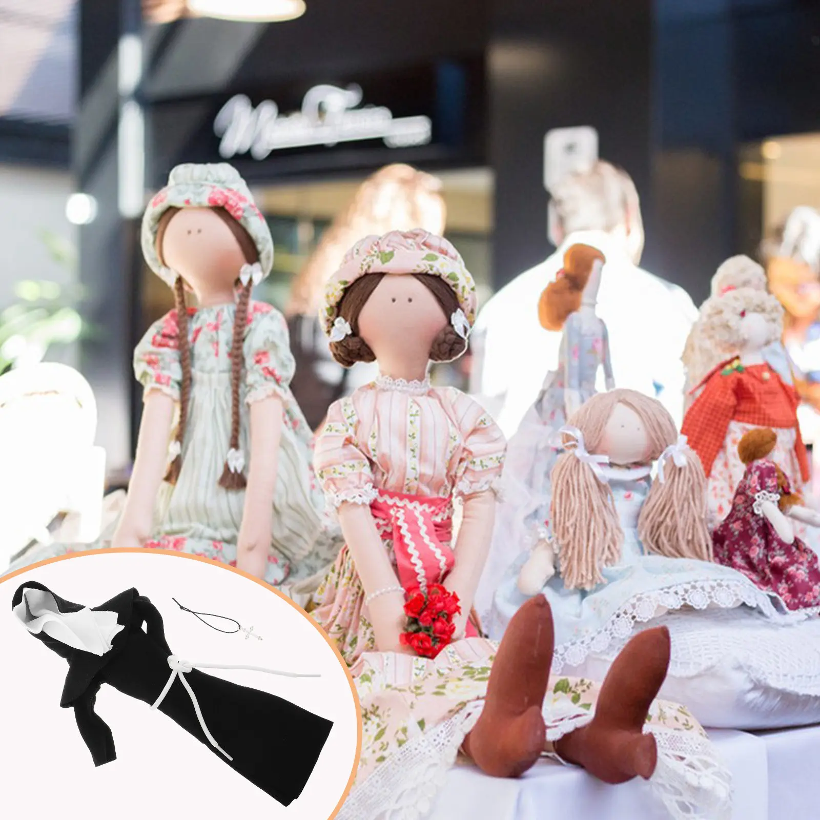 1 Piece Cute Nun Costume Set for Mini Figures Includes Headpiece Cross Pendant Necklace Black Church Theme Role Play Outfit
1 Piece Cute Nun Costume Set for Mini Figures Includes Headpiece Cross Pendant Necklace Black Church Theme Role Play Outfit