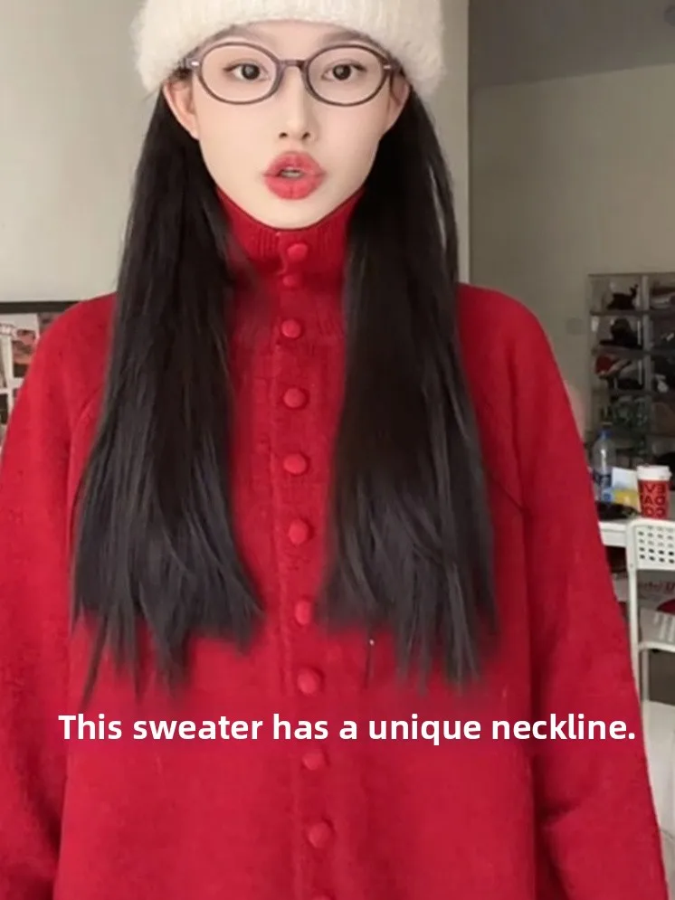 Casual Long Sleeve High Collar Loose Lazy Style Soft Cozy Advanced Feeling Sweater Coat Comfortable Commute High Waist A-Line...
Casual Long Sleeve High Collar Loose Lazy Style Soft Cozy Advanced Feeling Sweater Coat Comfortable Commute High Waist A-Line...