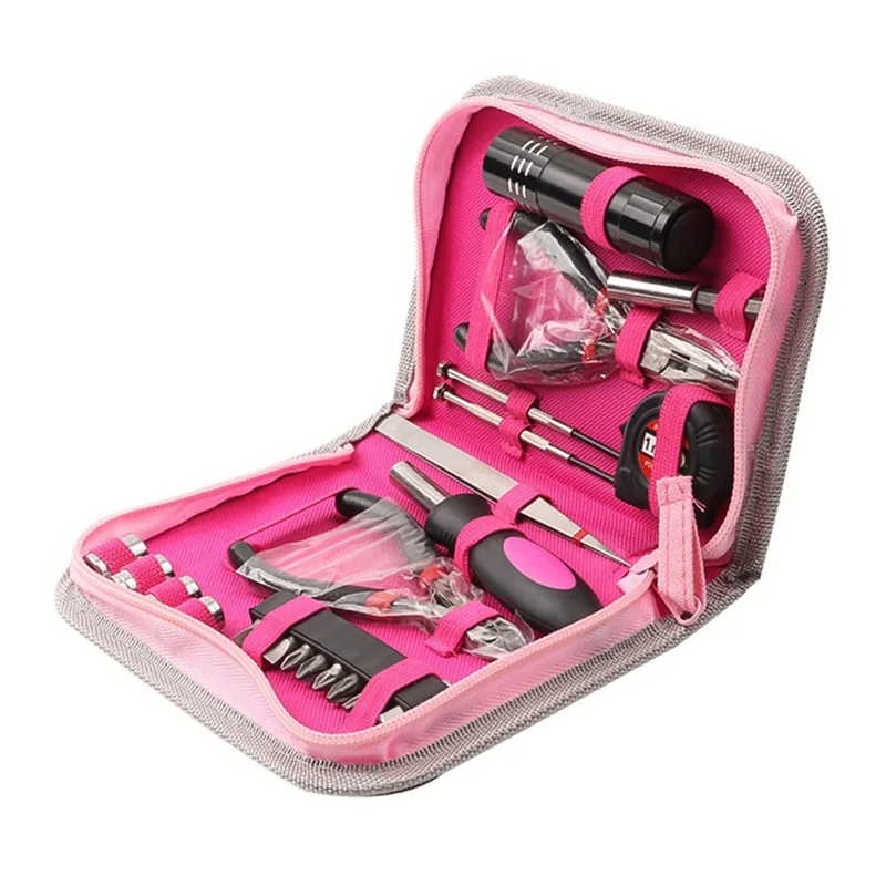 Portable Women Repair Tool For DIY Home Repair A72U 23Pcs Household Repair Tool Kit, Multifunctional Pink Home Hand Tool Set,
Portable Women Repair Tool For DIY Home Repair A72U 23Pcs Household Repair Tool Kit, Multifunctional Pink Home Hand Tool Set,