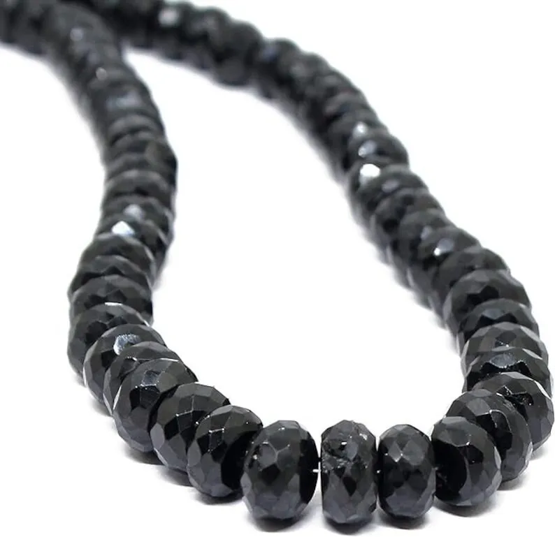 AAA++ Black Tourmaline Faceted Rondelle 8-5MM Gemstone Beads Women Necklace 18"
AAA++ Black Tourmaline Faceted Rondelle 8-5MM Gemstone Beads Women Necklace 18"