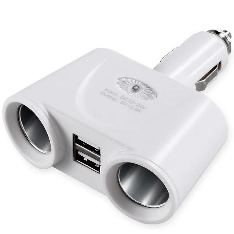 Dual USB Quick Car Charger - 120W 12-24V Dual Cigarette Lighter Adapter 2.4A for Smartphones Plastic&Metal
Dual USB Quick Car Charger - 120W 12-24V Dual Cigarette Lighter Adapter 2.4A for Smartphones Plastic&Metal