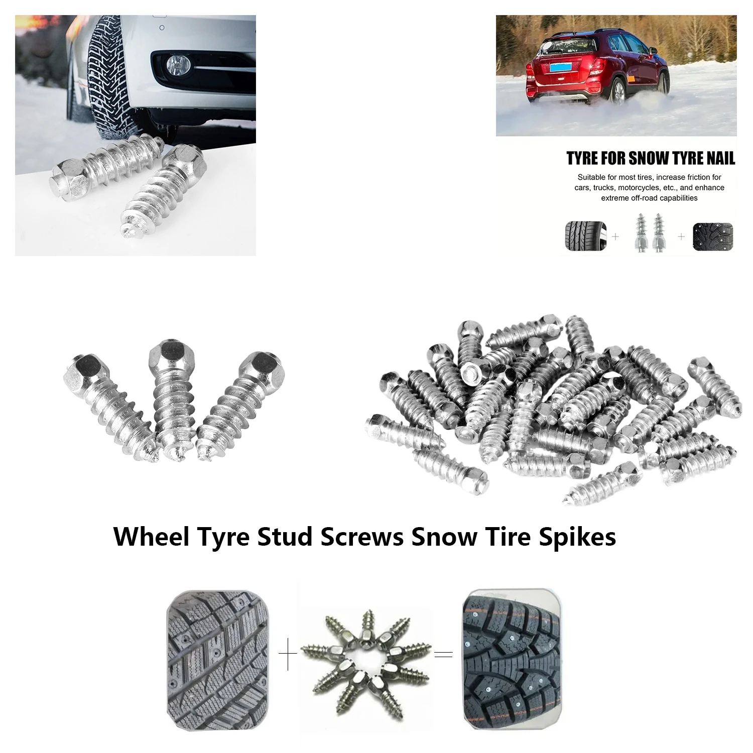 Snow Tyre Studs Screw Wheel Lugs Tire Stud Anti Skid Spikes 50pcs Winter Protect 4*9mm/12mm For Motorcycle Truck Bicycle
Snow Tyre Studs Screw Wheel Lugs Tire Stud Anti Skid Spikes 50pcs Winter Protect 4*9mm/12mm For Motorcycle Truck Bicycle