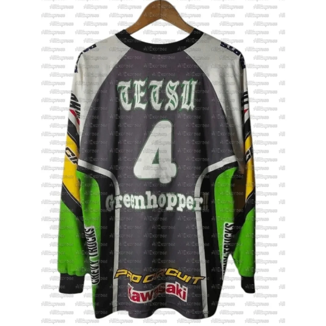 Kawasaki винтажная футболка из джерси с длинными рукавами для гонок на мотоциклах, унисекс, быстросохнущая весенне-осенняя спортивная футболка, одежда для взрослых, топ
Kawasaki винтажная футболка из джерси с длинными рукавами для гонок на мотоциклах, унисекс, быстросохнущая весенне-осенняя спортивная футболка, одежда для взрослых, топ