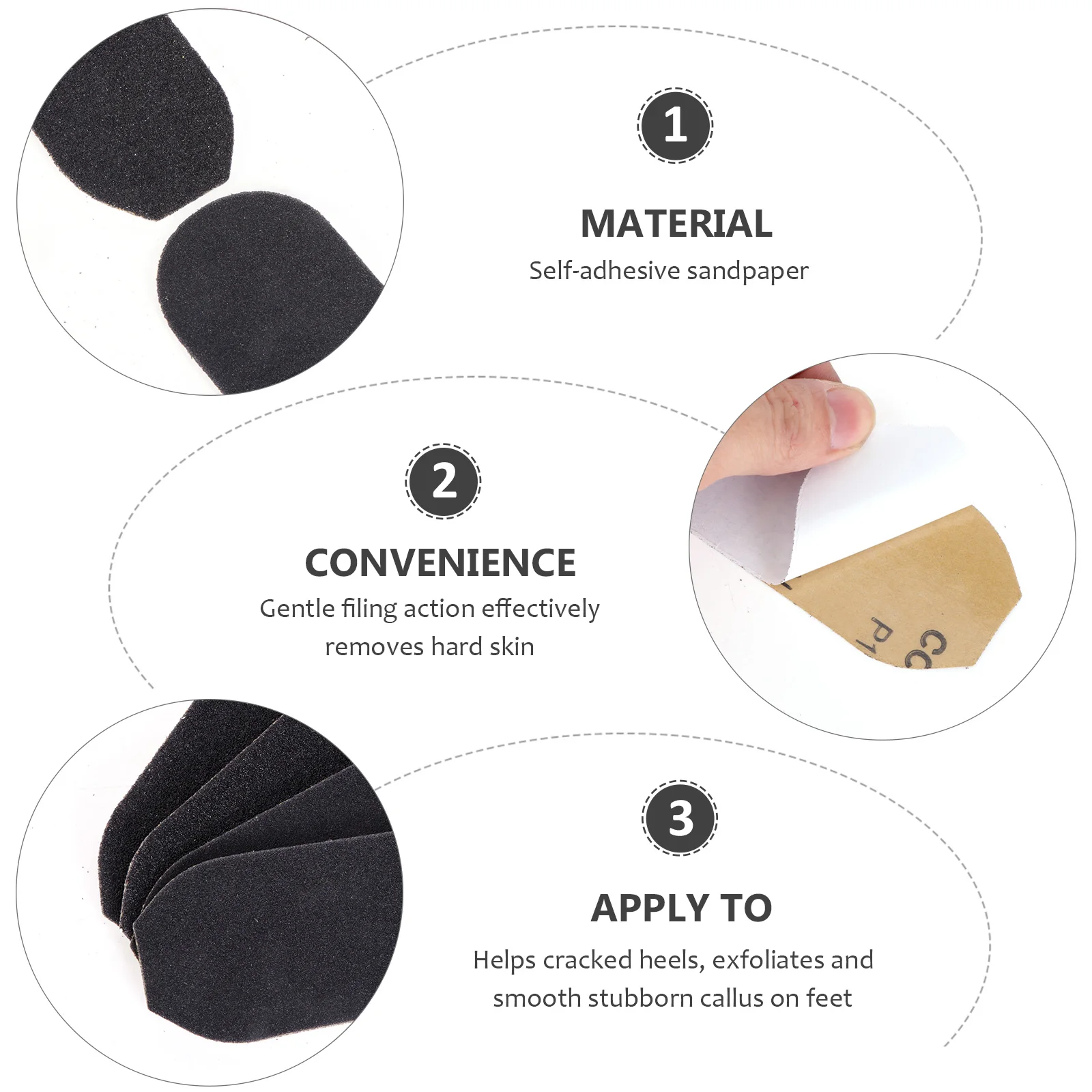 60pcs Foot Care Sanding Discs Self Adhesive Sandpaper Callus Remover Pedicure Kit Nail File Electric Tool Replacement
60pcs Foot Care Sanding Discs Self Adhesive Sandpaper Callus Remover Pedicure Kit Nail File Electric Tool Replacement