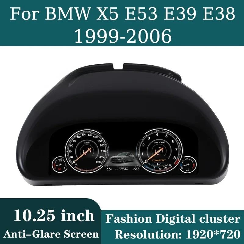 10.25" LCD Digital Instrument Cluster For BMW 5 7 Series X5 E53 E39 E38 1999-2006 Virtual Cockpit Speedometer Counter Dashboard
10.25" LCD Digital Instrument Cluster For BMW 5 7 Series X5 E53 E39 E38 1999-2006 Virtual Cockpit Speedometer Counter Dashboard