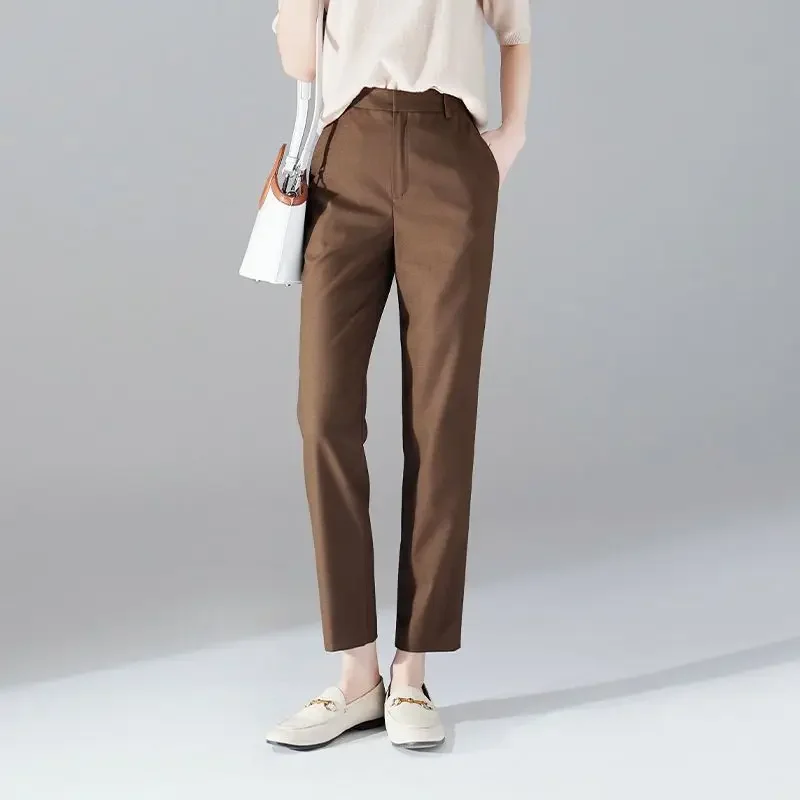 Spring Autumn Women's Clothing Solid Color Pockets Button Zipper High Waist Straight Pencil Trousers Trouser Suits Vintage Pants
Spring Autumn Women's Clothing Solid Color Pockets Button Zipper High Waist Straight Pencil Trousers Trouser Suits Vintage Pants