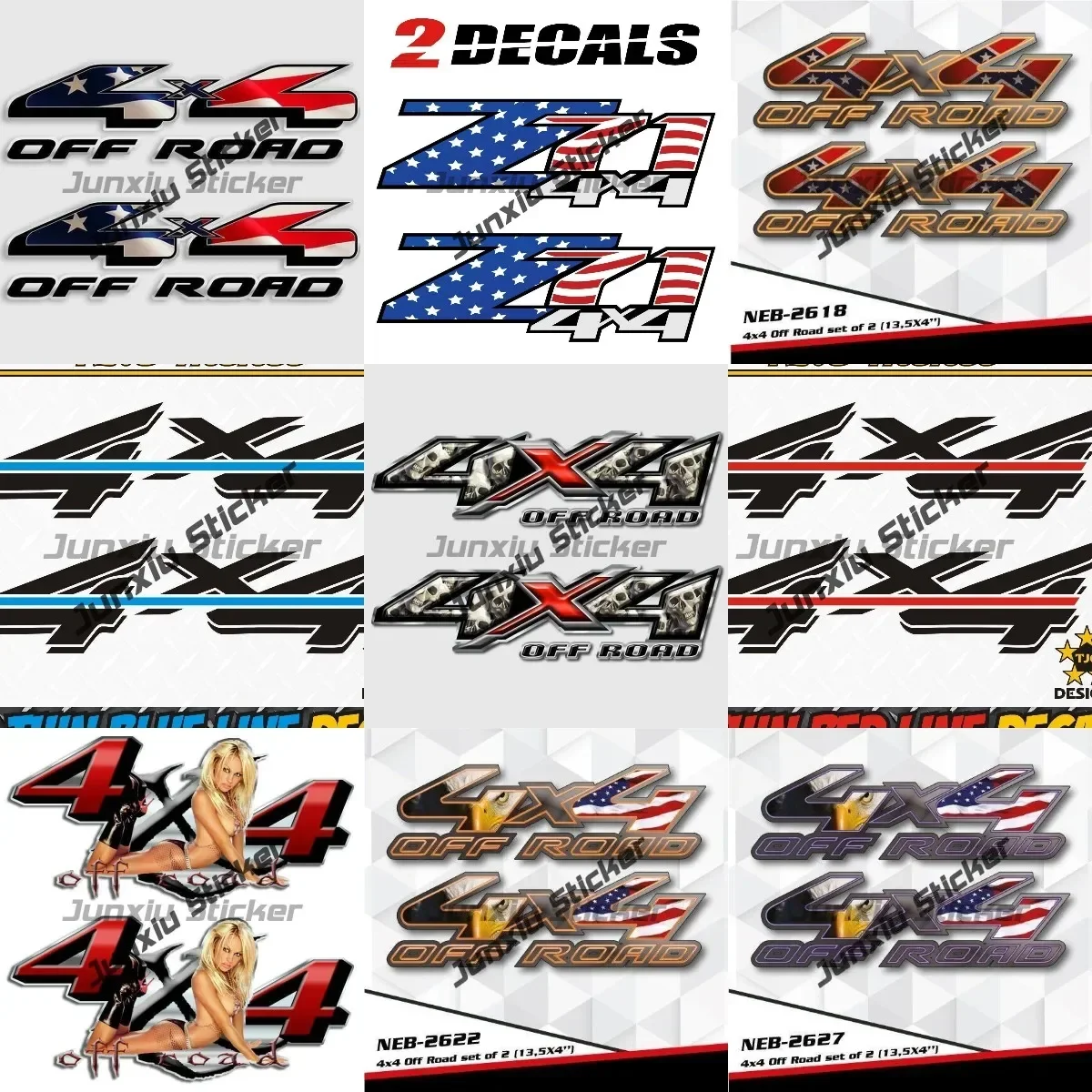 2 Pieces America Flag Bikini Girl Z71 4x4 Off Road Sticker 4x4 Red Firefighter Decals Cover Scratches Exterior PVC Accessories
2 Pieces America Flag Bikini Girl Z71 4x4 Off Road Sticker 4x4 Red Firefighter Decals Cover Scratches Exterior PVC Accessories