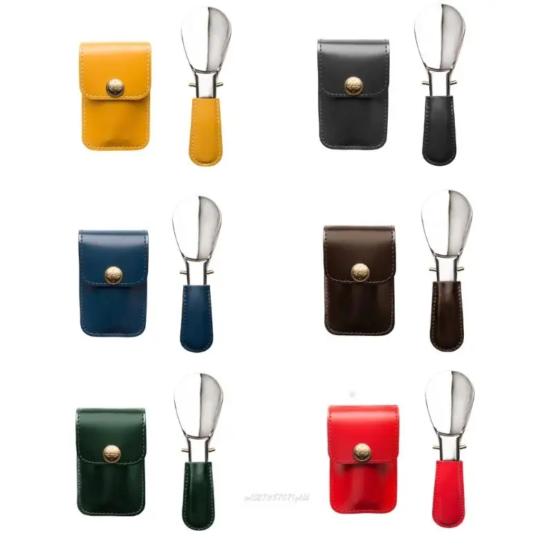 X5XA Foldable Stainless Steel Shoehorn PU Leather Handle Shoe Horn Portable Shoe Lifter Tool with Storage Case for Adult Kid
X5XA Foldable Stainless Steel Shoehorn PU Leather Handle Shoe Horn Portable Shoe Lifter Tool with Storage Case for Adult Kid