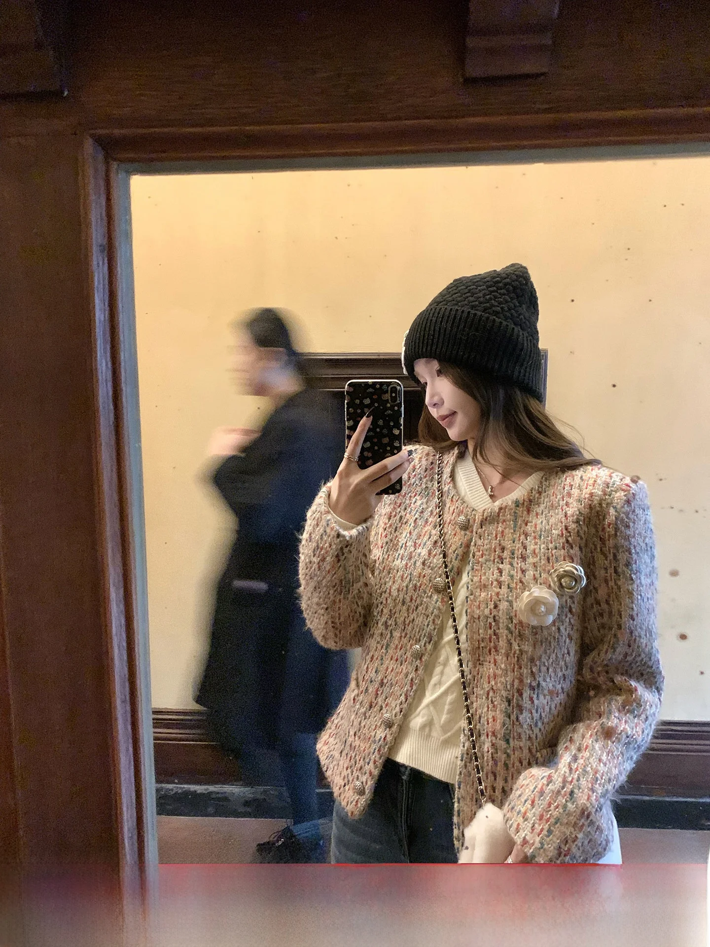 Princ Sle ort Cotton Jaet for Women Coarse Tweed Autumn Winter High Quali Ele Faion Korean Loose Fit round Ne
Princ Sle ort Cotton Jaet for Women Coarse Tweed Autumn Winter High Quali Ele Faion Korean Loose Fit round Ne