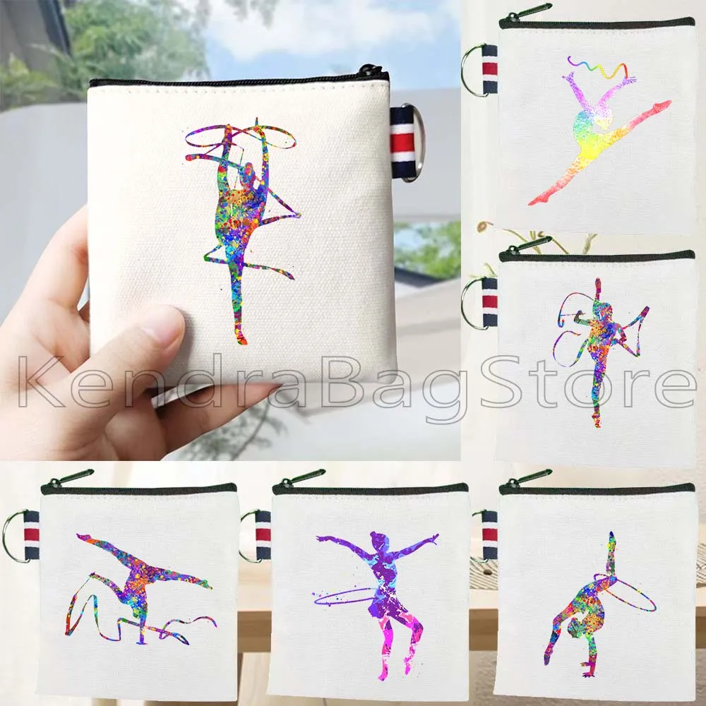 Colorful Dance Rhythmic Gymnastics Canvas Coin Purse Bag Ribbon Rope Ball Watercolor Art Small Square Key Card Bags Wallet Pouch
Colorful Dance Rhythmic Gymnastics Canvas Coin Purse Bag Ribbon Rope Ball Watercolor Art Small Square Key Card Bags Wallet Pouch