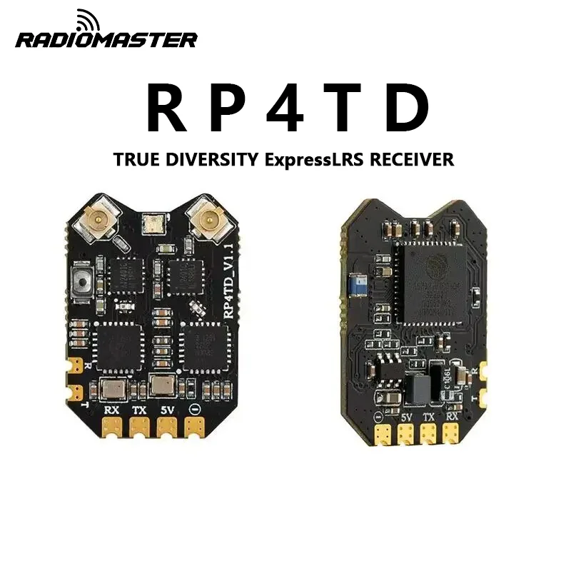 RadioMaster RP4TD ExpressLRS 2.4GHz Diversity Receiver with Dual Antenna for FPV Drone, RC Airplane Fixed Wing
RadioMaster RP4TD ExpressLRS 2.4GHz Diversity Receiver with Dual Antenna for FPV Drone, RC Airplane Fixed Wing