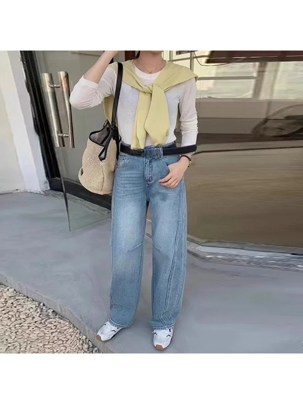 High Waist Wide Leg Jeans Women's Slimming Versatile High Waist Knife Jeans plus Size Spring Autumn New Style
High Waist Wide Leg Jeans Women's Slimming Versatile High Waist Knife Jeans plus Size Spring Autumn New Style