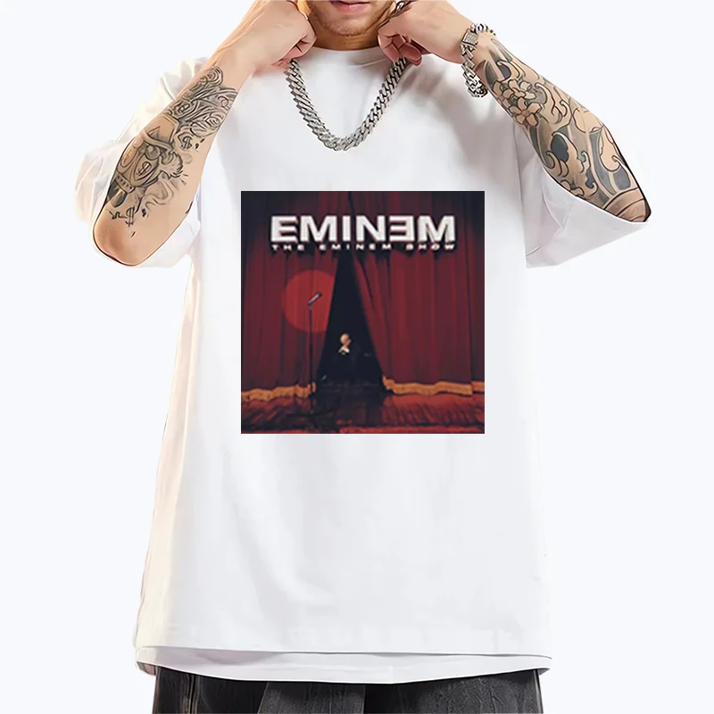Rapper Eminem Hip Hop Album Cool T-shirt men women's classic plus size tops vintage 100% Cotton short sleeve Fashion unisex tees
Rapper Eminem Hip Hop Album Cool T-shirt men women's classic plus size tops vintage 100% Cotton short sleeve Fashion unisex tees