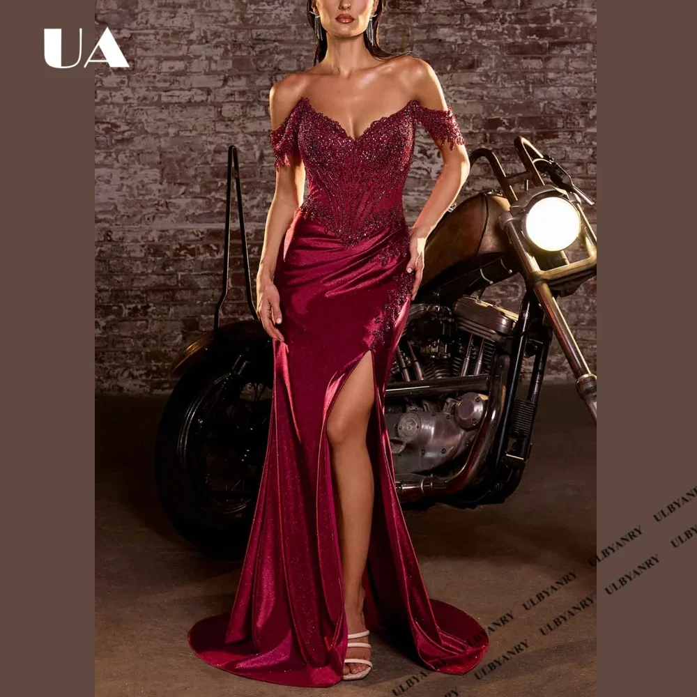 Luxury Mermaid Off Shoulder Beading Evening Dress for Woman Exquisite Sleeveless Draped Prom Dress Customized Satin Formal Dress
Luxury Mermaid Off Shoulder Beading Evening Dress for Woman Exquisite Sleeveless Draped Prom Dress Customized Satin Formal Dress