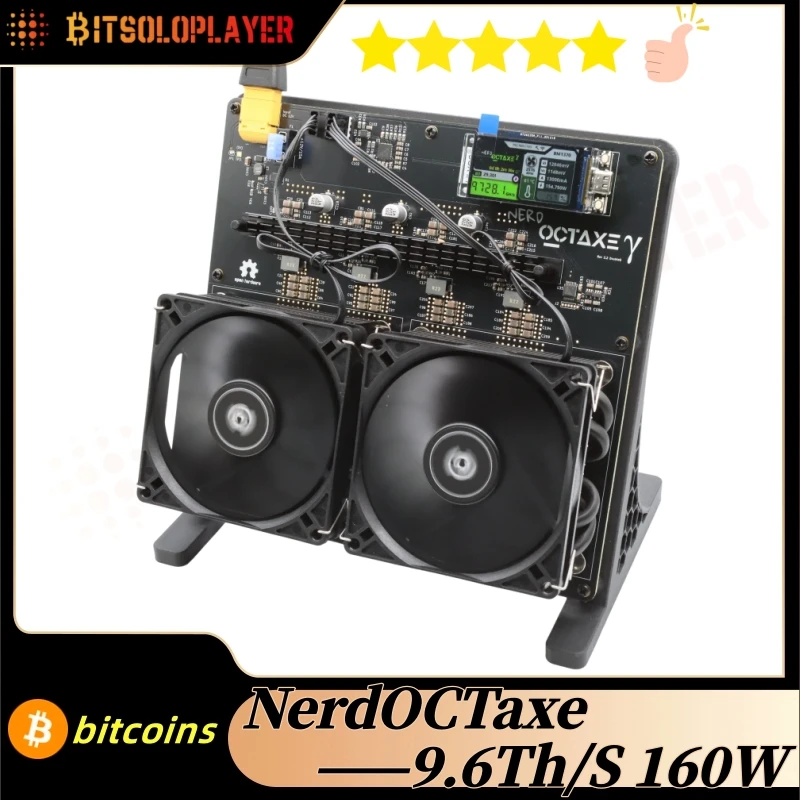 NerdOCTAxe 9.6Th/s 160W sha-256 algorithm bitcion Solo Miner NerdOctaxe Home Mini Bitcoin BCH Dual Fans Mining Machine
NerdOCTAxe 9.6Th/s 160W sha-256 algorithm bitcion Solo Miner NerdOctaxe Home Mini Bitcoin BCH Dual Fans Mining Machine