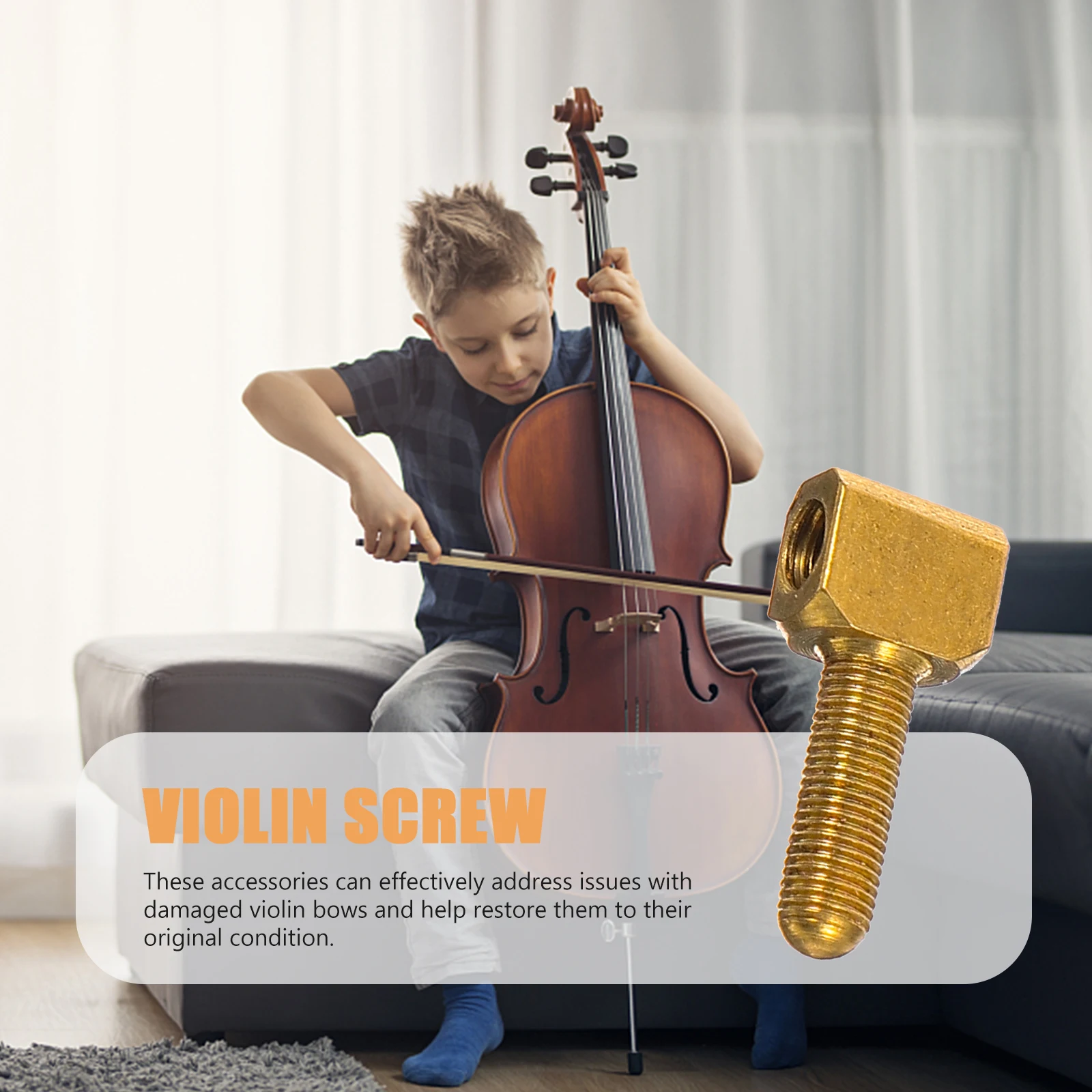 4pcs Cello Bow Screw Violin Bow Frog Screw Yellow Anti Slip Repair Metal String Instrument Accessories Musical Equipment Viola
4pcs Cello Bow Screw Violin Bow Frog Screw Yellow Anti Slip Repair Metal String Instrument Accessories Musical Equipment Viola