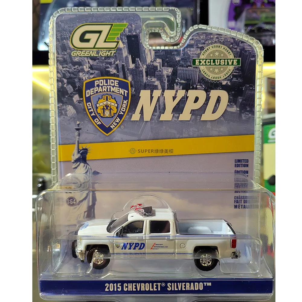 GreenLight 1:64 2015, Silverado Pickup, высокая имитация литья под давлением автомобиля, модель автомобиля из металлического сплава, детские игрушки, коллекция подарков
GreenLight 1:64 2015, Silverado Pickup, высокая имитация литья под давлением автомобиля, модель автомобиля из металлического сплава, детские игрушки, коллекция подарков