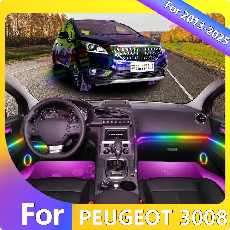 FILIPLI For The PEUGEOT 3008 For 2015 Multi Colour RGB Voice Control Car LED Mood Light Cyberpunk Music Sync Car Ambient Lights
FILIPLI For The PEUGEOT 3008 For 2015 Multi Colour RGB Voice Control Car LED Mood Light Cyberpunk Music Sync Car Ambient Lights