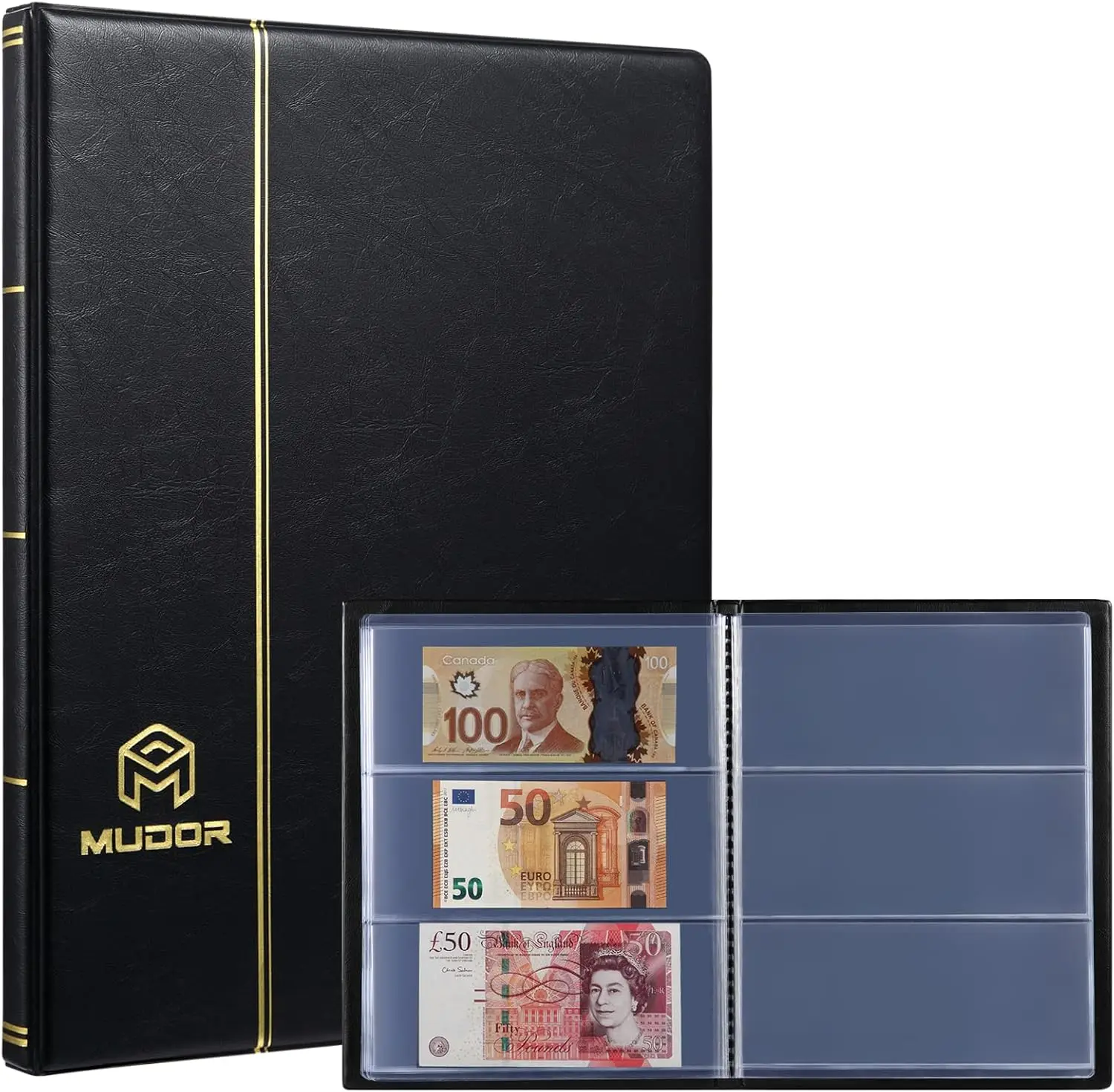 20 Sheets Clear Dollar Bill Sleeves, 60 Pockets Currency Holder for Collectors, Currency Album for Euro and Foreign Bills
20 Sheets Clear Dollar Bill Sleeves, 60 Pockets Currency Holder for Collectors, Currency Album for Euro and Foreign Bills