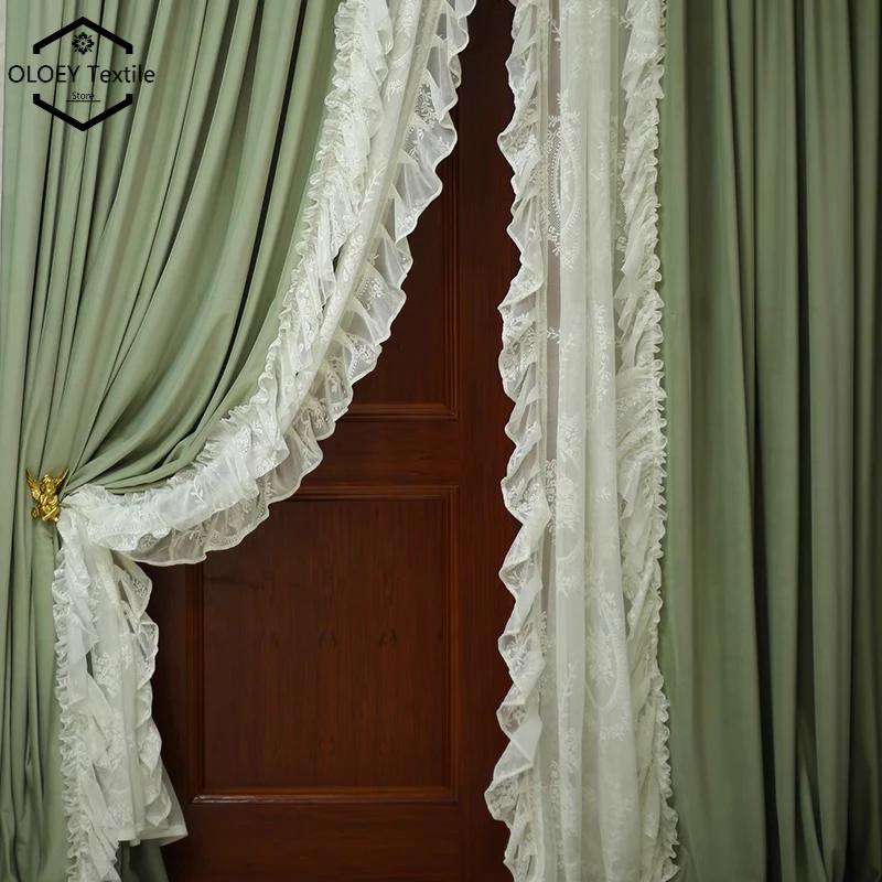 Custom French Luxury Vintage Lace Blackout Curtains for Living Room Bedroom with American European Velvet Chenille Drapes Tulle
Custom French Luxury Vintage Lace Blackout Curtains for Living Room Bedroom with American European Velvet Chenille Drapes Tulle