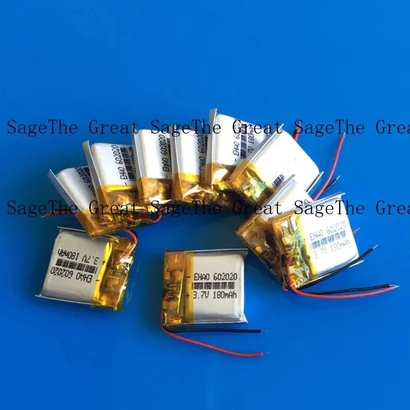 10 pcs 3.7V 180mAh LiPo 602020 Rechargeable Battery For HeadPhone Mini Camera JM
10 pcs 3.7V 180mAh LiPo 602020 Rechargeable Battery For HeadPhone Mini Camera JM