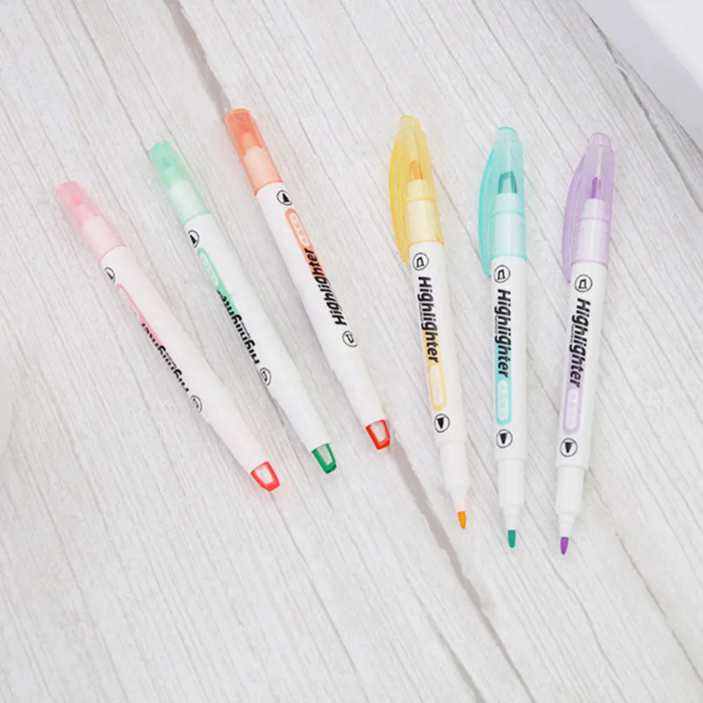 12Pcs Dual Tip Highlighters Student Markers Quick Dry See-Through Window Office School Supplies Bulk Annotation Pens Underlining
12Pcs Dual Tip Highlighters Student Markers Quick Dry See-Through Window Office School Supplies Bulk Annotation Pens Underlining