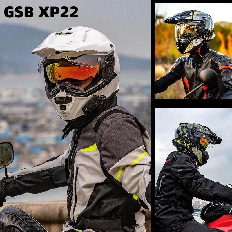 GSB XP22 Rally Helmet Motorcycle Off-Road Helmet Men's Long-distance Riding Sunscreen Ventilation Four Seasons cascos para moto
GSB XP22 Rally Helmet Motorcycle Off-Road Helmet Men's Long-distance Riding Sunscreen Ventilation Four Seasons cascos para moto