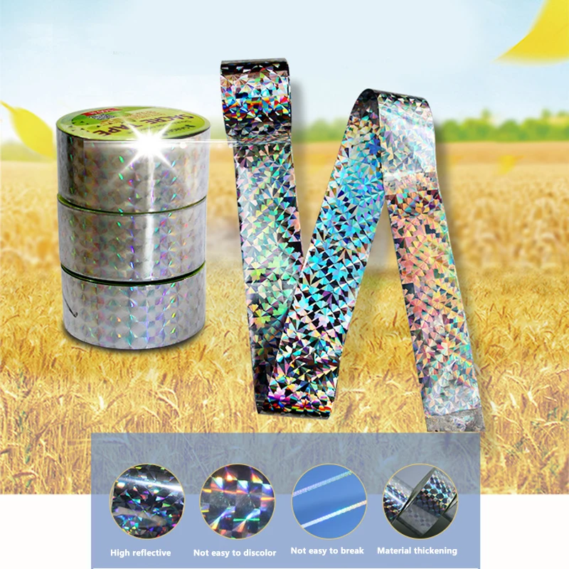 1pc 4.8cm*80m Bird Deterrent Tape Scare Tape Pigeon Scare Laser Reflective Repeller Ribbon Garden Tool
1pc 4.8cm*80m Bird Deterrent Tape Scare Tape Pigeon Scare Laser Reflective Repeller Ribbon Garden Tool