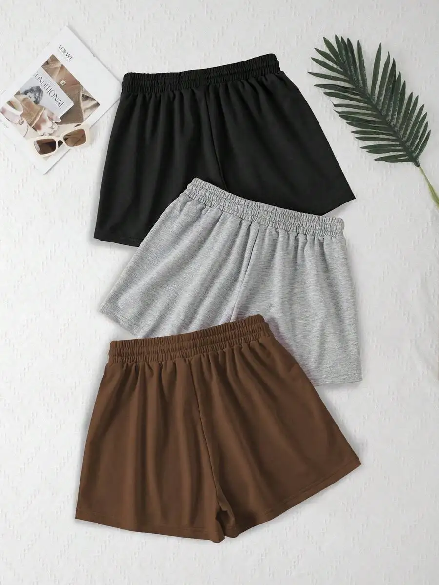 3 Pack Solid Elastic Waist Relaxed Athletic Sleep Shorts For Women
3 Pack Solid Elastic Waist Relaxed Athletic Sleep Shorts For Women