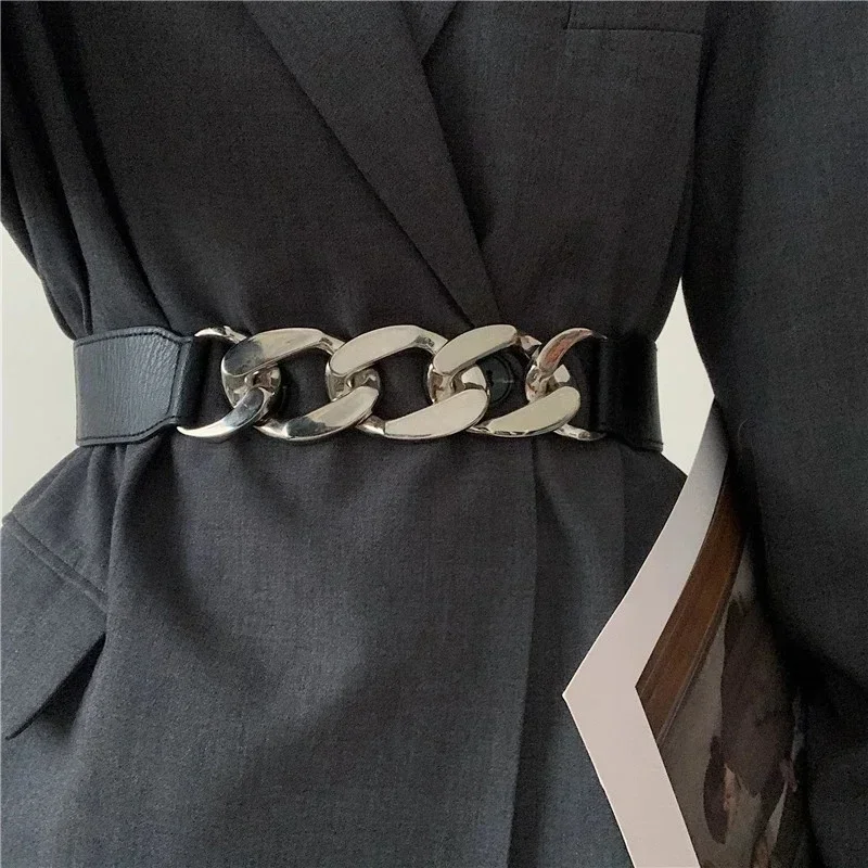 Fashion Solid Color Chain Belt Elastic Metal Waist Belts for Women Ladies Coat Dress Belt Waistband Accessories Creative Gifts
Fashion Solid Color Chain Belt Elastic Metal Waist Belts for Women Ladies Coat Dress Belt Waistband Accessories Creative Gifts