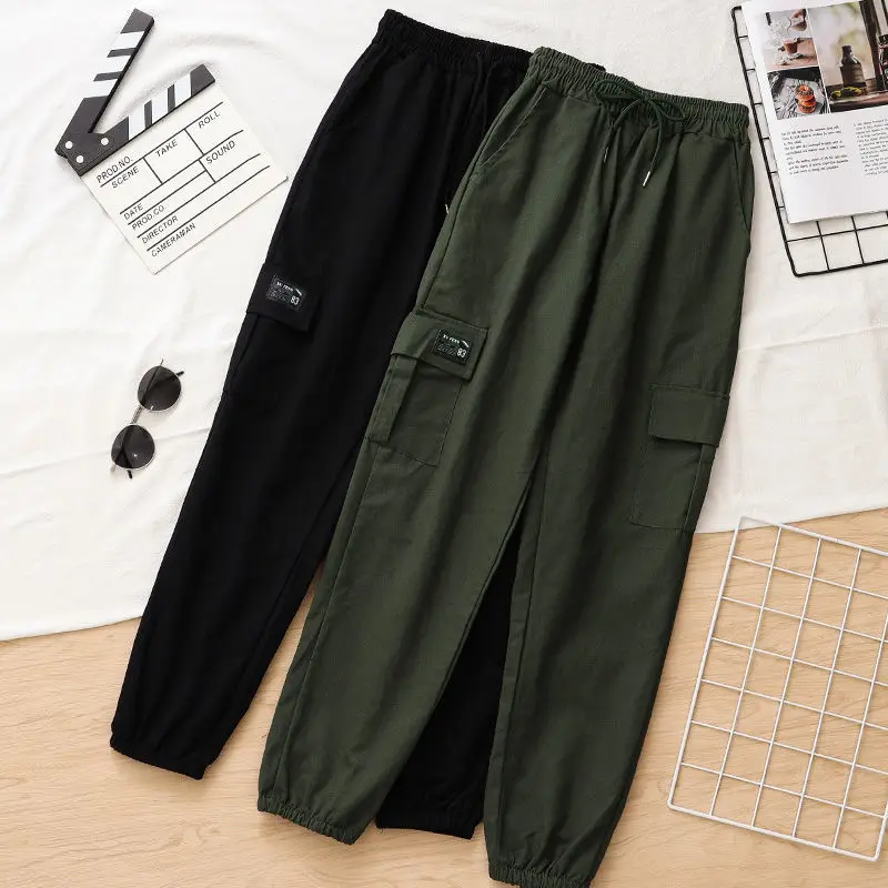 Cargo Pants Women Fashion Loose elastic waist Straight Slimming Casual Sports Harem Ankle Banded Trousers Women's Work Pants
Cargo Pants Women Fashion Loose elastic waist Straight Slimming Casual Sports Harem Ankle Banded Trousers Women's Work Pants